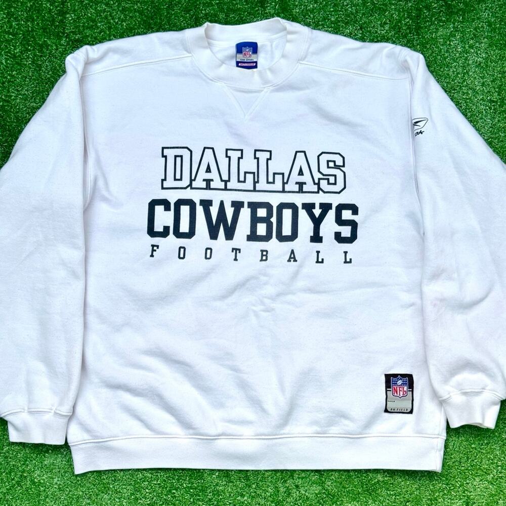 NFL Team Apparel x Reebok Dallas Cowboys Football Crewneck Sweatshirt Vintage